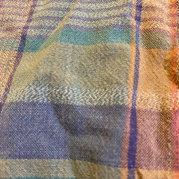 Loafer’s Plaid Button Up - Size 2X Big - Blue, Purple, Jewel Tones - Picture 6 of 8